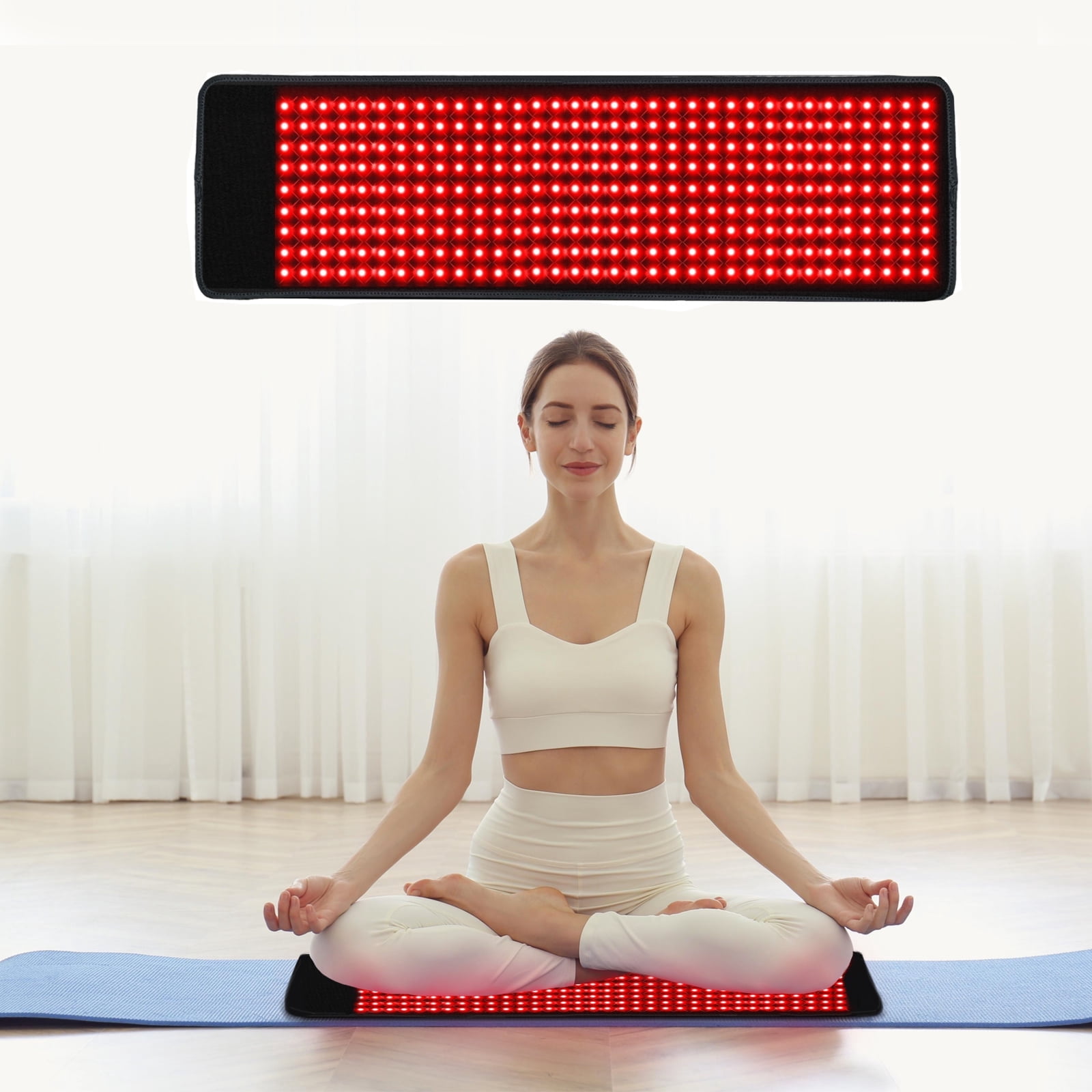 Red Light Therapy Lamp Mat for Body, 400 LEDs 660nm Red Light and 850nm Infrared Light with Timer