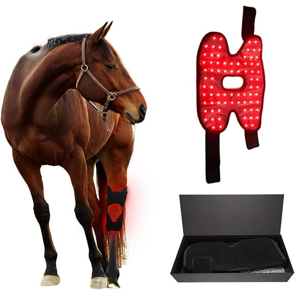 Red Light Therapy Belt for Horse's Hind Knee, Near Infrared Light with 660nm/850nm Adjustable Modes, Portable Deep Light Therapy, Equine Joint & Muscle Recovery
