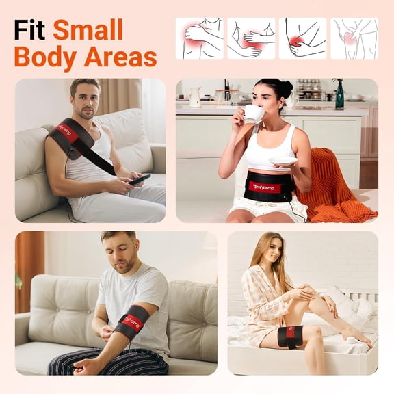Red Light Therapy for Body, 14.4'' x 6.1'' Near Infrared Light Therapy Wrap, Wearable Flexible Soft Light Pad for Back Waist Belly Knee Joint Muscle, 660nm & Invisible 850nm(Corded)