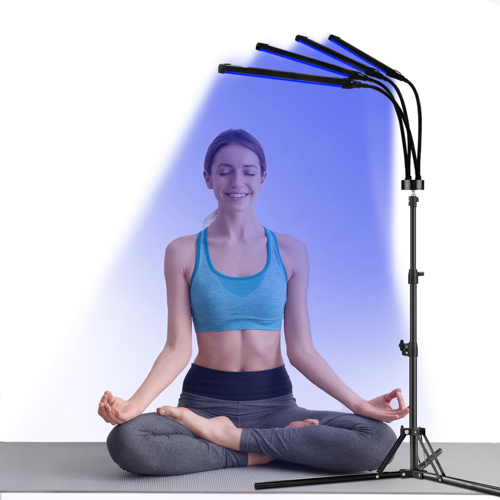 Red Light Therapy for Body, 180 LEDs Red and Blue Light Therapy Lamp with Tripod, 3-in-1 Chip Designed 415nm660nm850nm Infrared Light Therapy for Face