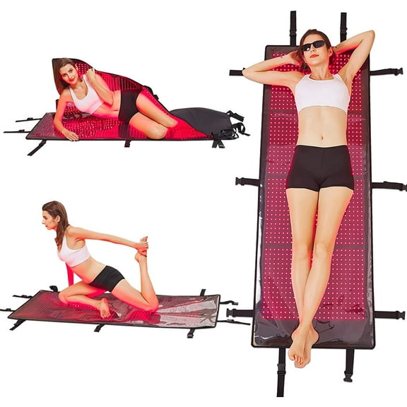 Red Light Therapy for Body, 67"x 24" Red Light Therapy Mat with 2832 LEDs for Full Body Used to Relieve Pain, 660nm Red Light & 850nm Infrared Light Dual Wavelength, 2 Mats in Total