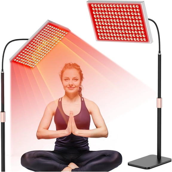 Red Light Therapy for Body and Face, Infrared Light Therapy Lamp 660nm Red Light and 850nm NIR LED Panel Light with Adjustable Stand, Infrared Redlight Therapy Device for Body Use at Home/Office/Gym