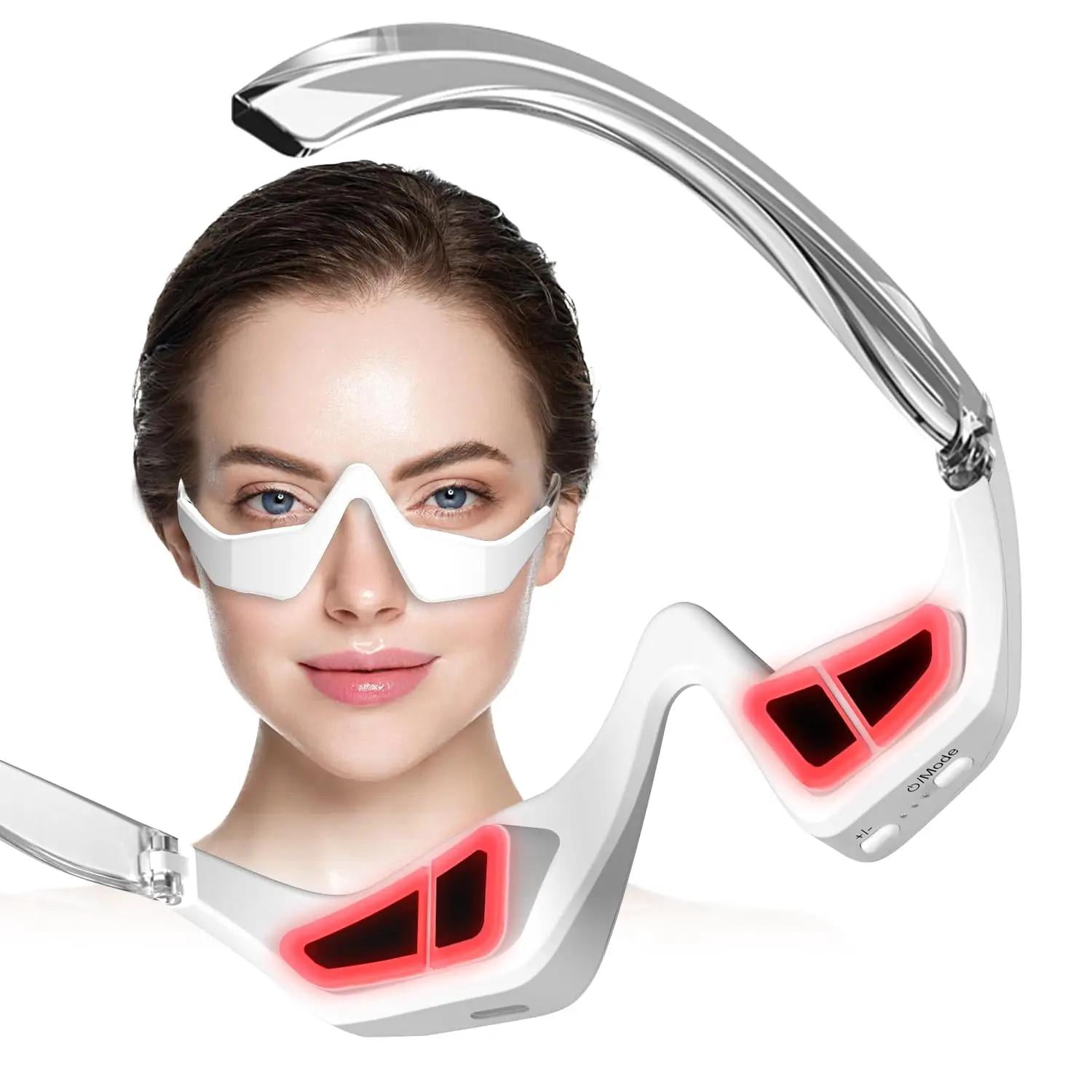 Red Light Therapy Device Microcurrent Eye Massager Red Light Eye Mask for Eye Bags Dark Circles Puffiness Wrinkles Fine Lines