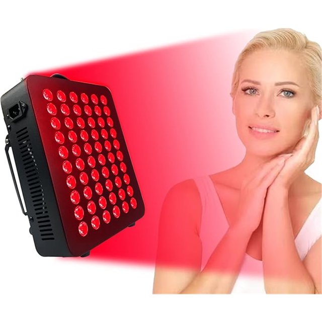 Red Light Therapy Device for Face/Body, Red Near Infrared 660nm 850nm with Timer 60 LEDs for