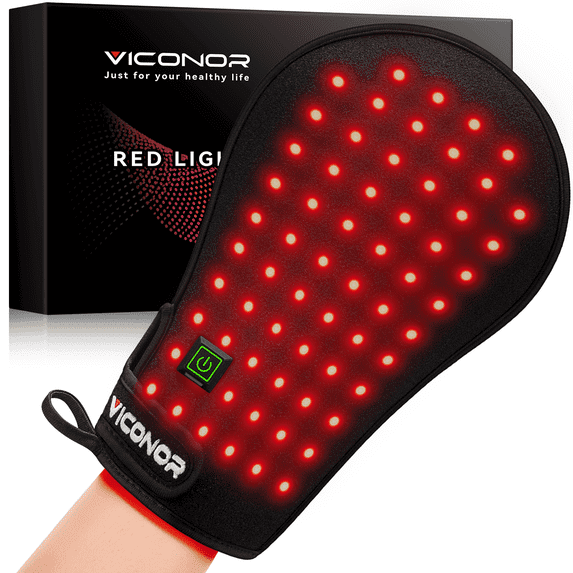 Red Light Therapy Device for Hands, Infrared-Light-Therapy-Gloves Finger Wrist, Led Near Infrared Carpal Tunnel