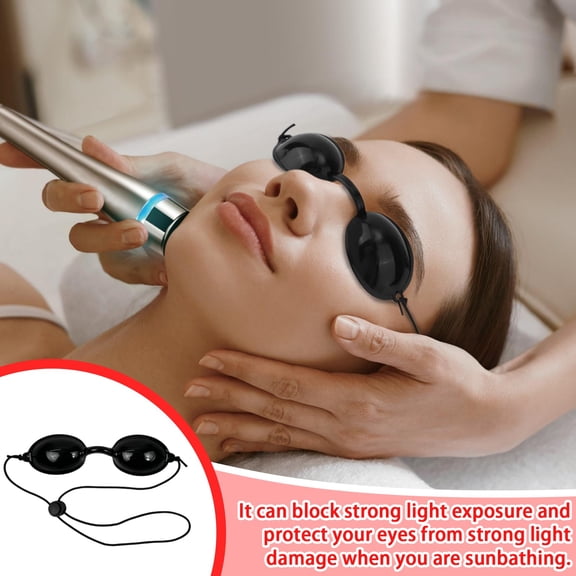Red Light Therapy Eye Protection Goggles – UV & Blue Light Blocking Glasses for Photon Beauty Device, LED Treatment Eye Shield, Soft Padding Safety Eyewear