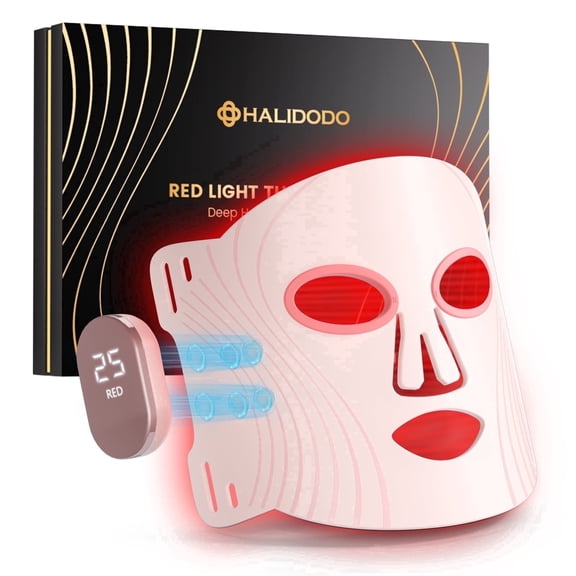 Red Light Therapy for Face, 4 Modes LED Face Mask, Wireless 2000mAh Controller with 400 LEDs, Blue, Orange, 850nm Near-Infrared Light Mask with Timer