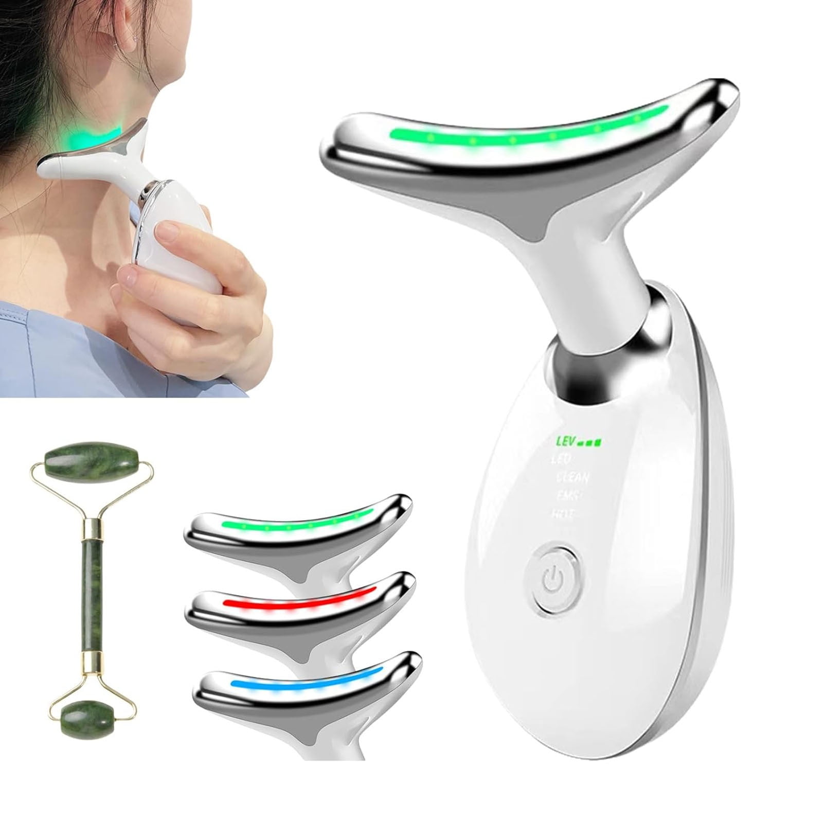 Red Light Therapy for Face, Micro Glow Face Sculptor, Micro-Glow Facial, Facial And Neck Massager, Spring Facial And Neck Massager, Firming, Relaxing, Making Skin More Elastic