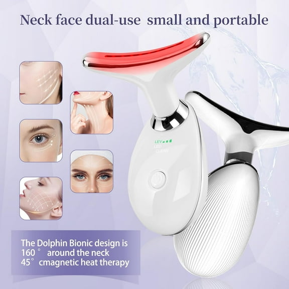 Red Light Therapy Face and Neck Massager with  Colors,  Sculpting Wand, Heating & Vibration, Easy to Use