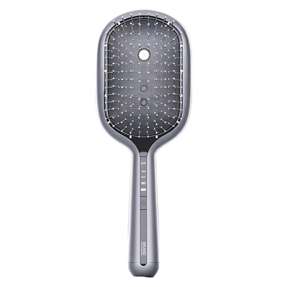 Red Light Therapy Hair Comb with Micron Mist & Negative Ions, Scalp Massager for Frizz Control, Portable Electric Detangling Brush for Dry Hair, 6800 VPM Vibration, Travel-Size Self Care Gift