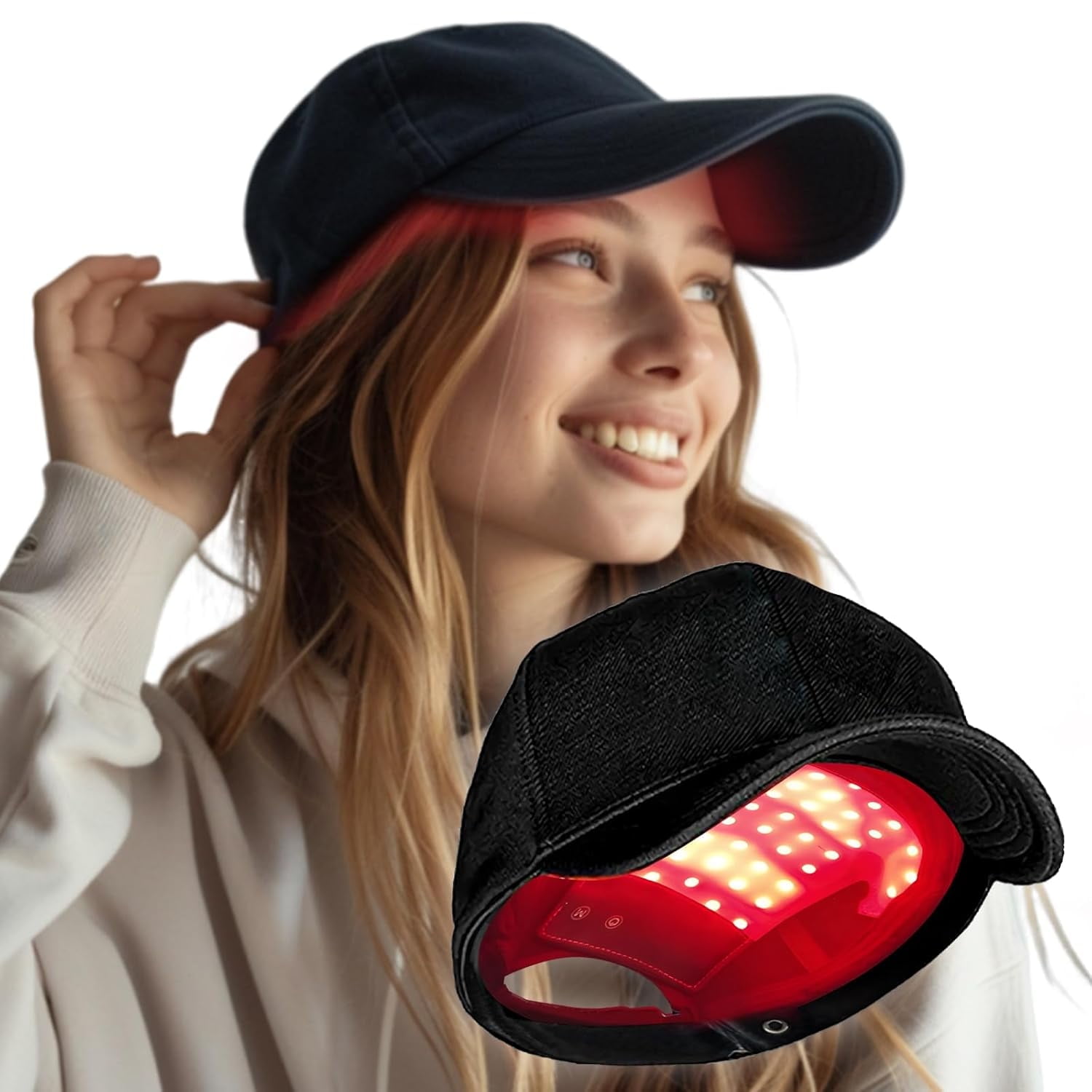 Red Light Therapy for Hair Growth, Laser Cap, Hair Loss Treatments Hat for Men & Women, with Built-in Battery & Controller, Reduce Hair Loss & Shedding