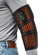 Red Light Therapy Heating Strap with 108 LEDs, Phototherapy Vibration Massage Band for Wrist, Arm & Neck, 3 Heat & Timer Settings, Rechargeable