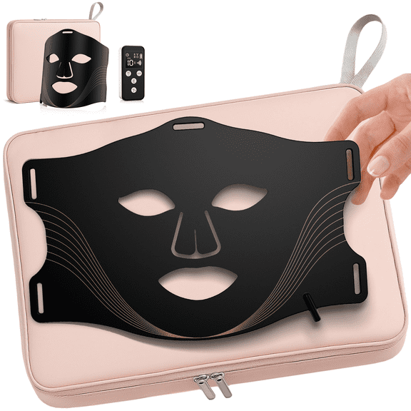 Red Light Therapy Mask, 400 LED Beads 4 Modes Red Light Mask, 850nm Near Infrared with Timing Function for Home Travel Skincare