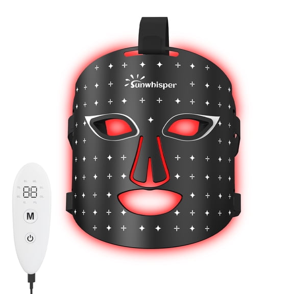 Red Light Therapy Mask, 7 Colors Light Therapy Mask for Face With Near-Infrared Light for Acne, and Skin Rejuvenation, 280 LED Beams Light Therapy Mask for Face, Portable for Home/Travel Use