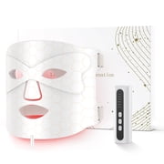 Red Light Therapy Mask for Face, 850NM Near Infrared with 3 Modes, Soft Silicone LED Light Therapy Face Mask for Home, Travel & Daily Skin Care