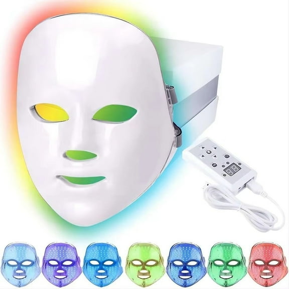 Red Light Therapy Mask for Face,Kepeak 7 Colors LED Face Mask Light Therapy, Led Face Mask Light Therapy At Home