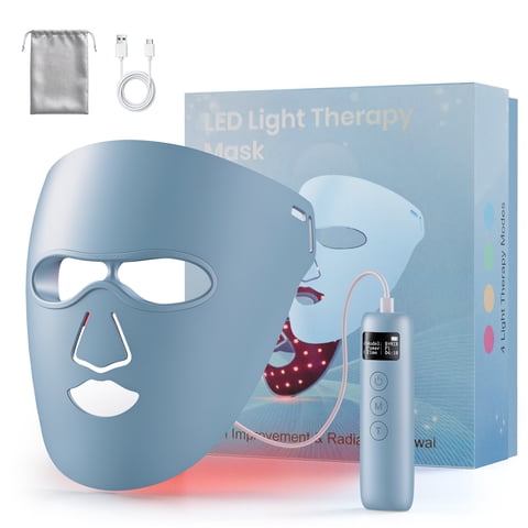 Red Light Therapy Mask for Face, LED Face Mask with 248 LEDs, OLGEO Cordless Skin Care Device with 850nm NIR & 4 Modes, 4 Timer