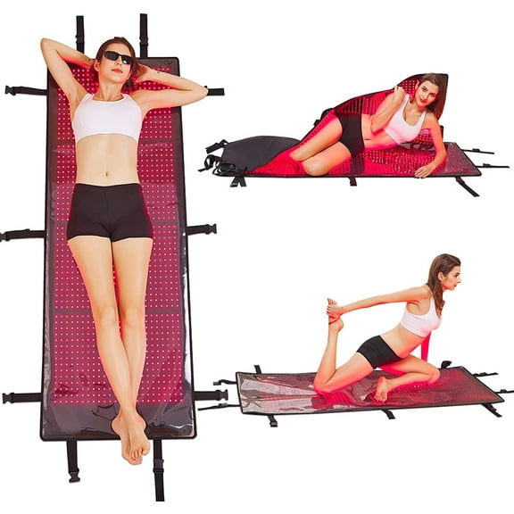 Red Light Therapy Mat with 2832 LEDs  67"x 24" Red Light Therapy for Body for Full Body Used to Relieve Pain, 660nm Red Light & 850nm Infrared Light Dual Wavelength, 2 Mats in Total