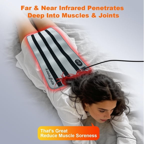 Red Light Therapy Pad for Body - 24 x 12 Large Infrared Light Therapy Mat for Knee, 660nm & 850nm Light Pad for Back Joint MuscleShoulder, Back, Muscle & Joint Relief at Home
