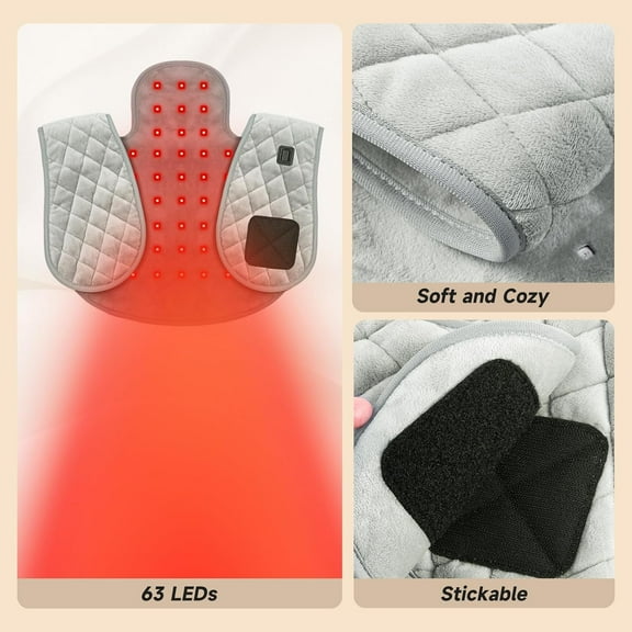 Red Light Therapy Pad, Infrared Light Therapy Mat with Timer, Full Body Pain Relief for Women Men, Great Gift for Elderly, Family, Fitness, Health Enthusiasts