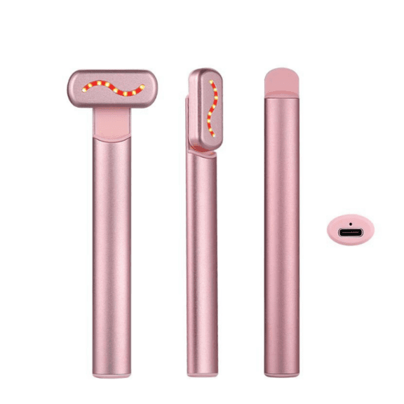 Red Light Therapy Wand for Face and Neck,Collagen Booster, Anti-Aging, Heating, Sonic Vibration