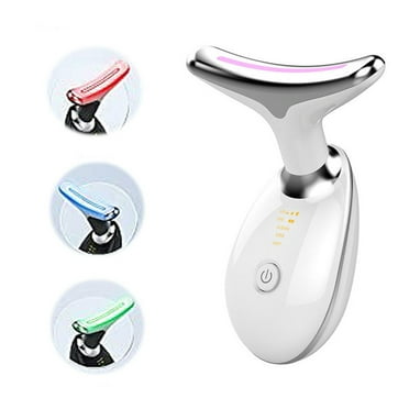 Red Light Therapy for Face, 3 Color LED Face Skin Rejuvenation for Face & Neck Beauty Device, Deplux Neck Tightening Device(White).
