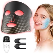 Morfone Red Light Therapy Mask for Face, 4 Modes LED Face Mask, 850NM Infrared & Red Light Mask, 400 LEDs, Eye Protection & Timing Function at Home, Travel