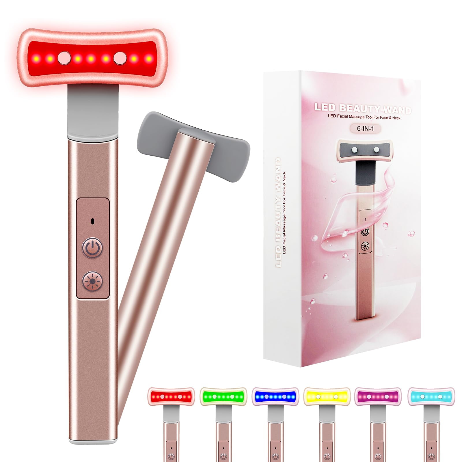 RedLightTherapyforFace, 6 in 1 LED Light Therapy Eye Equipment for