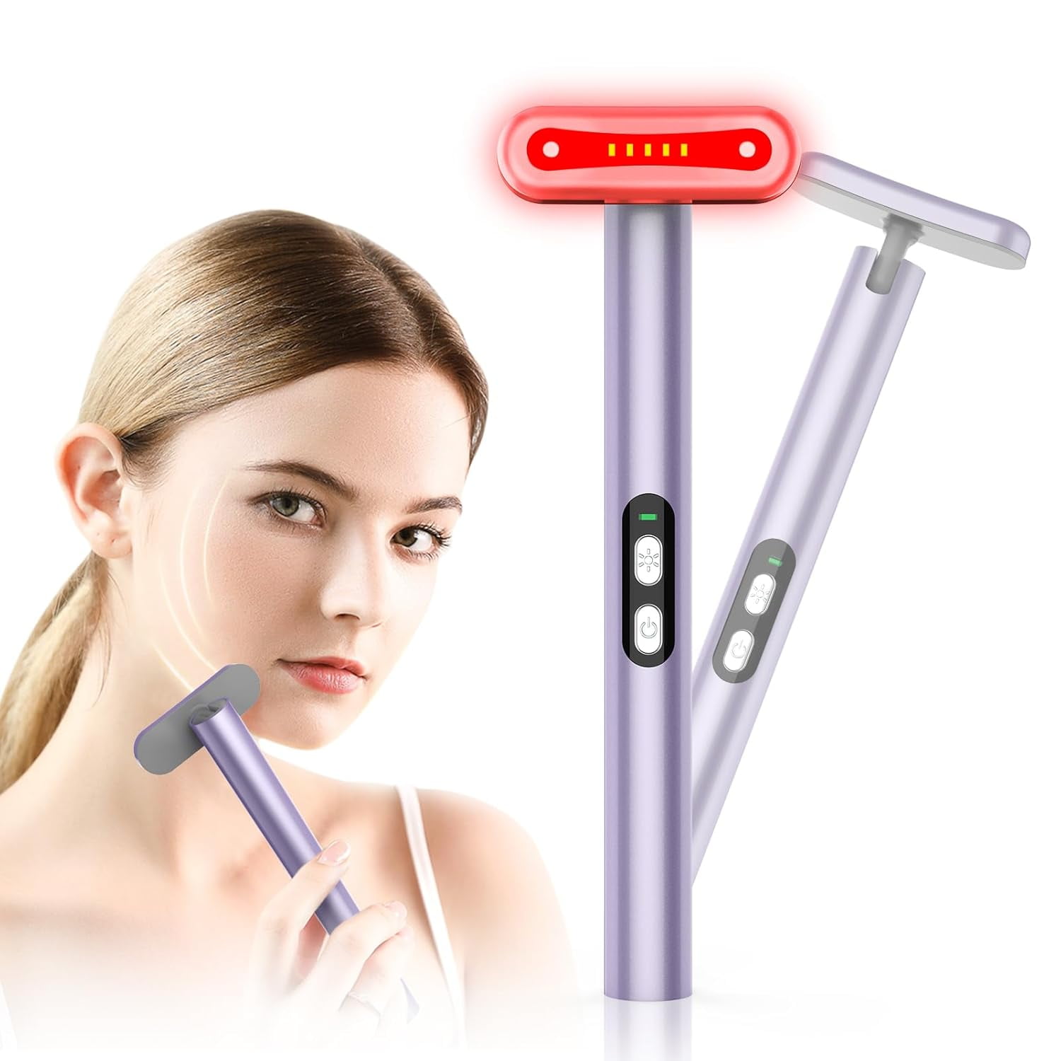 Red Light Therapy for Face & Body Beauty Wand, Facial Massager for Face and Neck Tool for Skin Care Tool at Home