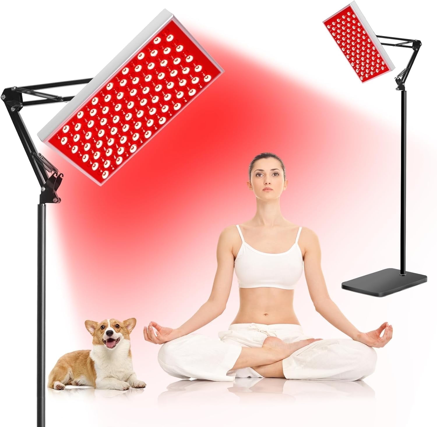 Red Light Therapy for Face and Body,Therapeutic Light Boxes with Automatic Shutoff, Red Light Therapy Panel, Timing Cable & Accessories