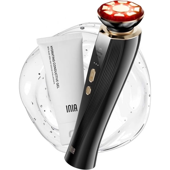 INIA Red Light Therapy for Face and Neck 3-in-1 LED Beauty Device to Reduce Puffiness, Firm Skin and Improve Skincare Absorption