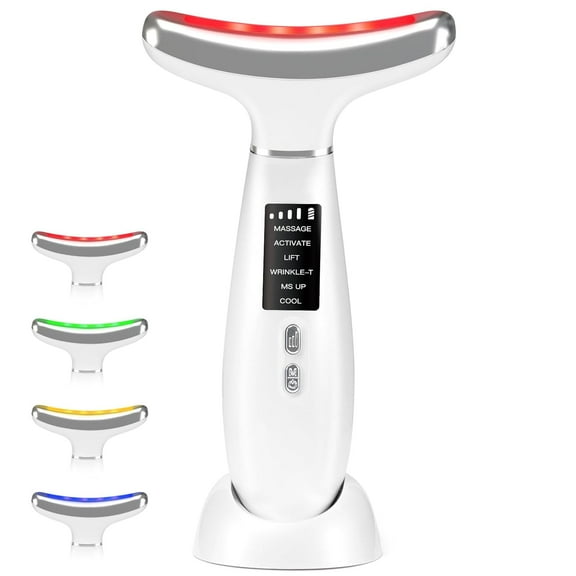 -Red- Light -Therapy -for face,Facial Massager,Skin Care Tool,for Anti-Aging, at Home,Lifting and Tightening Sagging Skin (Pearl White)