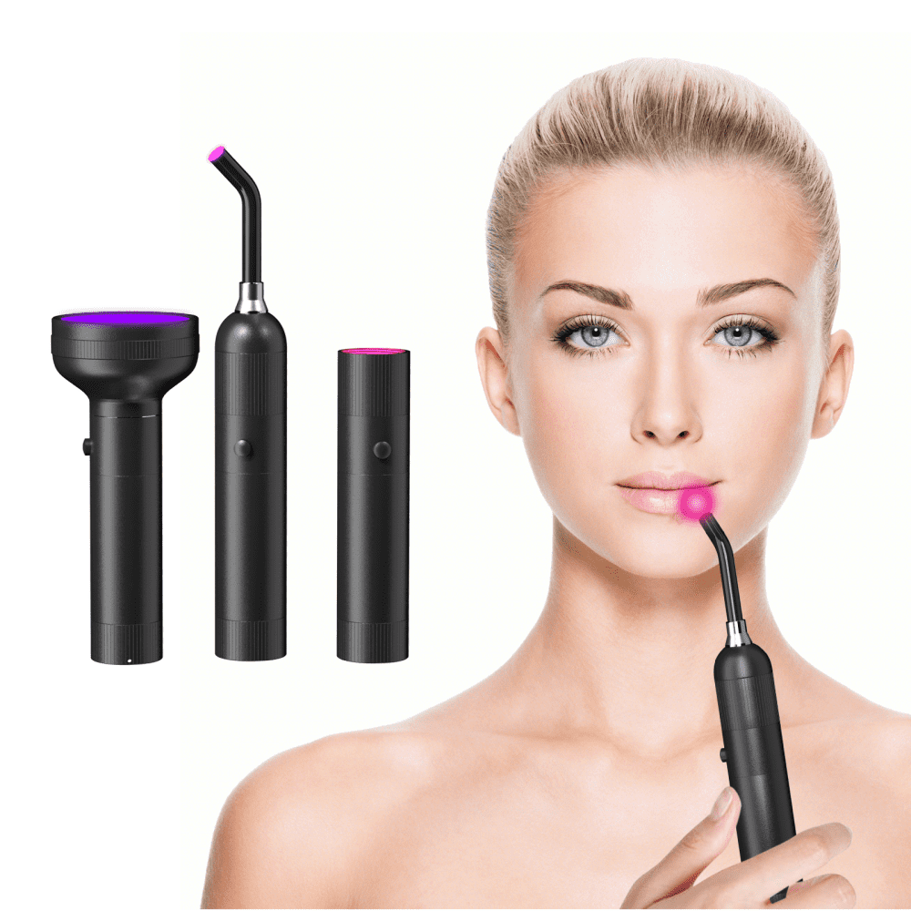 Red Light Tube with 3 Modes and 3 Replaceable Models for Relaxation and Body Care