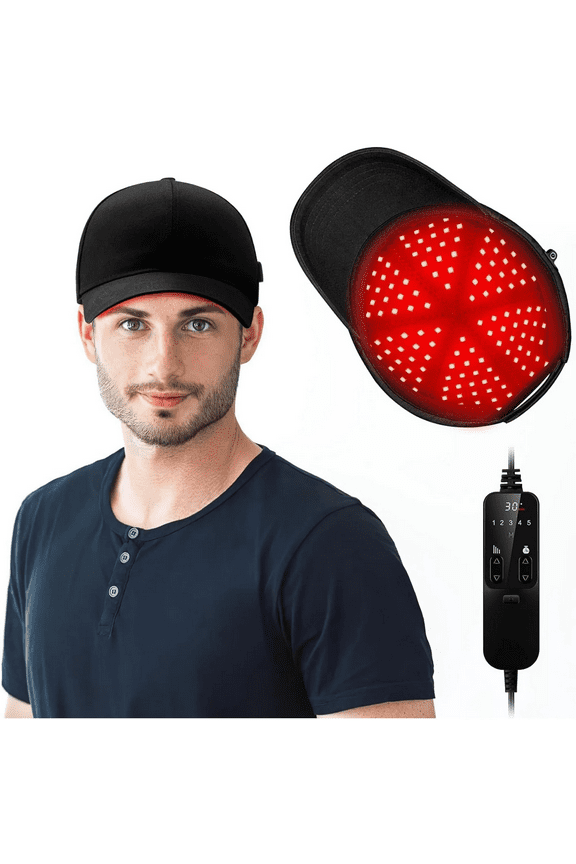 Red Light Wellness Hat for Scalp Care Support, Cordless & Rechargeable Baseball Cap Insert with Dual-Wavelength LEDs for Men and Women, Personal Care Device