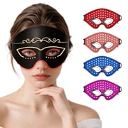 Morfone Red Light Therapy for Eyes & Forehead, 4 Modes Under-Eye Infrared Red Light Eye Mask, Portable Eye Massager for Men Women Black