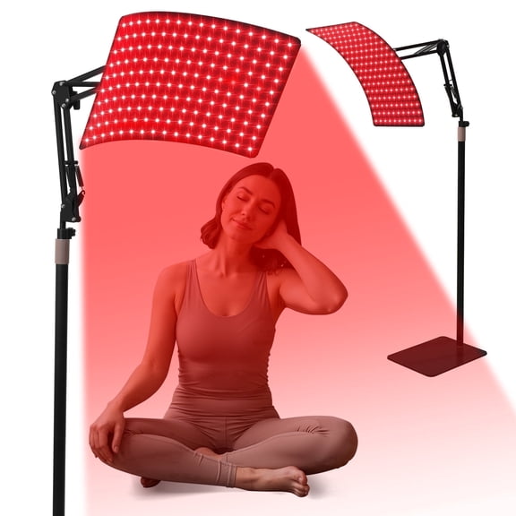 Red Light Therapy with Remote Control, 660nm Deep Red & 850nm Near Infrared LED Light for Face and Body, Home Use