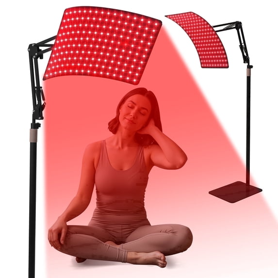 Red Light Therapy with Remote Control, 660nm Deep Red & 850nm Near Infrared LED Light for Face and Body, Home Use