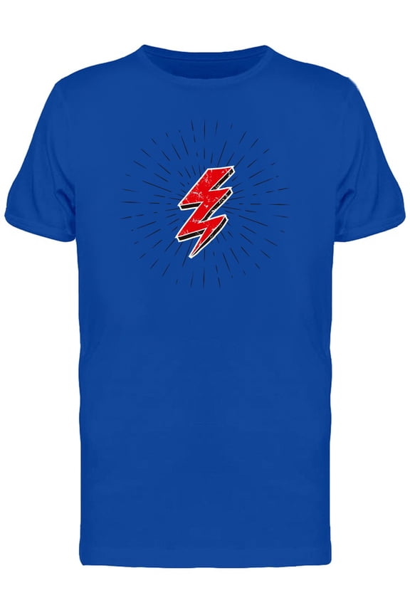 Red Lightning Bolt T-Shirt Men -Image by Shutterstock, Male Medium