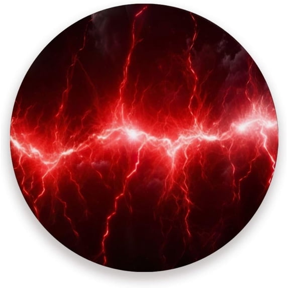 Red Lightning Coasters Absorbent Moisture Non-Slip Drink Coaster Ceramic Stone with Cork Base Desktop Protection Prevent Furniture Damage 4PCS Home Decor