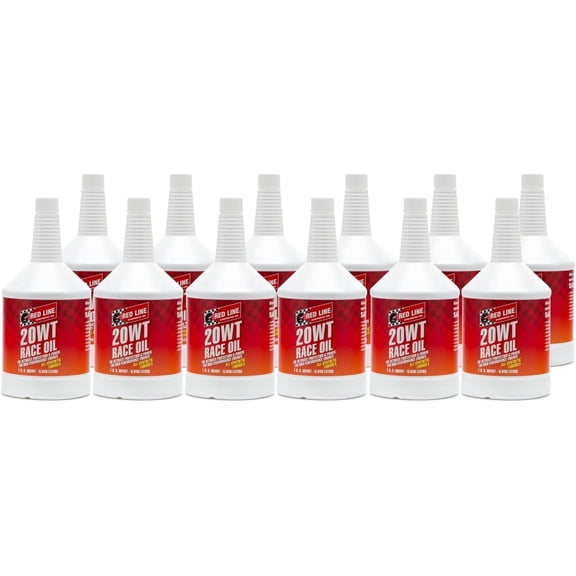 Red Line 10204 20 WT SAE 5W-20 Racing Motor Oil - 1 Quart Bottle, (Pack of 12)