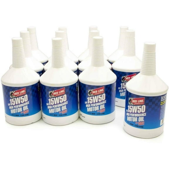Red Line 11504 15W-50 Synthetic Oil - 1 Quart, (Pack of 12)