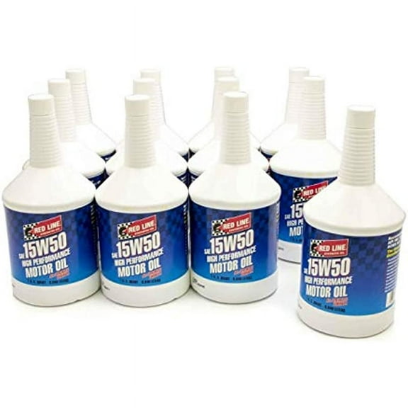 Red Line 11504 15W-50 Synthetic Oil - 1 Quart, (Pack of 12)