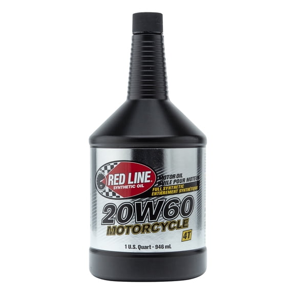 Red Line Full Synthetic 20W60 Motorcycle Engine Oil, 1 Qt (12604)