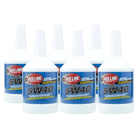 Red Line 15404 SAE 5W40 Fully Synthetic Motor Oil - 1 Quart (6 Pack)