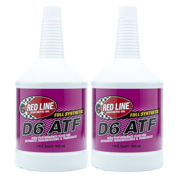 Red Line 30704 Full Synthetic D6 Automatic Transmission Fluid (ATF) - 1 Quart (2 Pack)