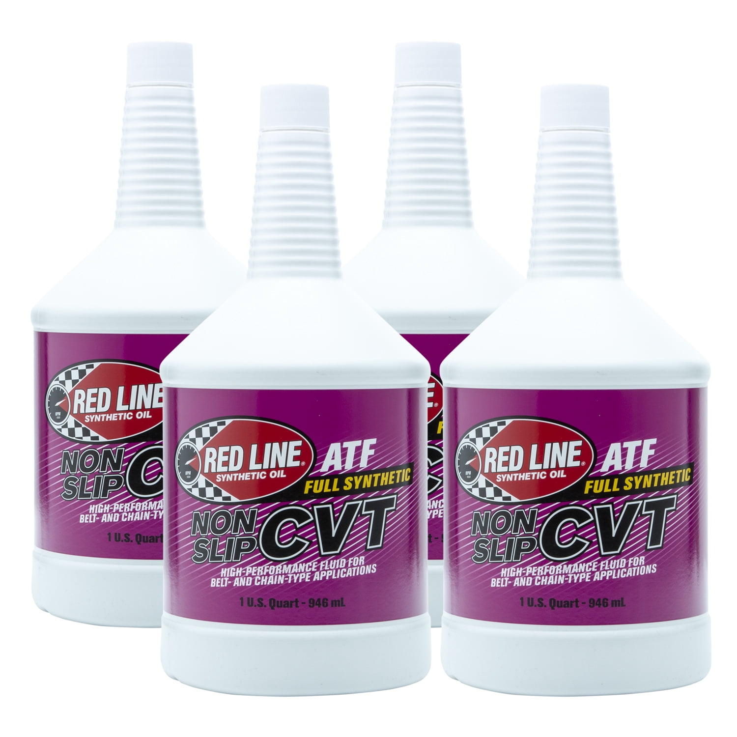 Red Line 30804 Synthetic Non-Slip Continuously Variable Transmission Fluid (CVT) - 1 Quart (4 Pack)