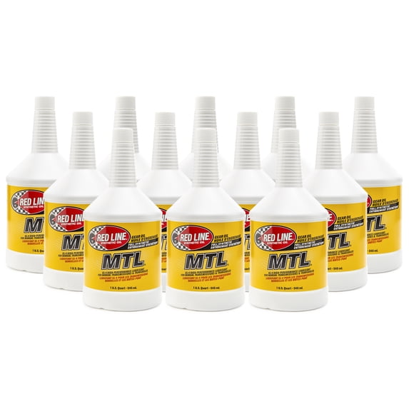 Red Line 50204 SAE 75W80 API GL-4 Manual Transmission and Transaxle Lubricant (MTL) Car Gear Oil - 1 Quart (12 Pack)