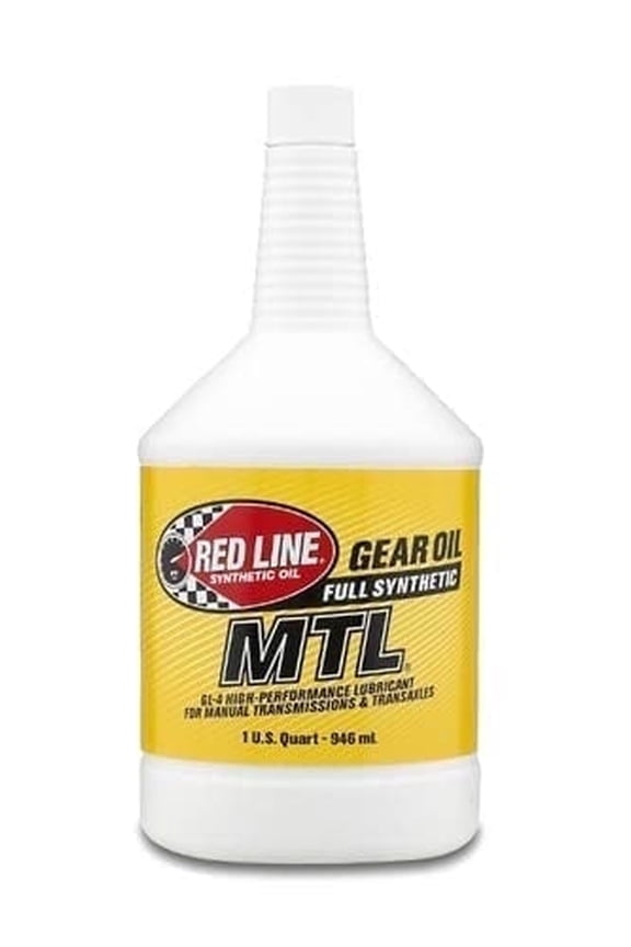 Red Line (50204) SAE 75W80 API GL-4 Manual Transmission and Transaxle Lubricant (MTL) Car Gear Oil - 1 Quart (2 Pack)