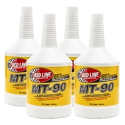 Red Line 50304 MT-90 75W-90 GL-4 Manual Transmission and Transaxle Lubricant MTL- 1 Quart 4 Pack