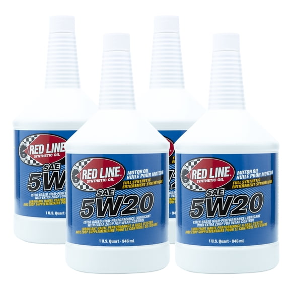 Red Line 15204 SAE 5W20 Fully Synthetic Motor Oil - 1 Quart (4 Pack)